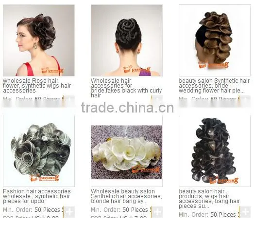 Rose hairstyle, synthetic beauty salon hair product, wig hair accessories