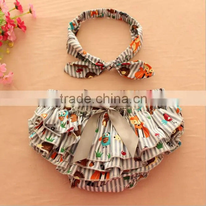 Foreign trade baby PP pants with two sets of fashion cute fox printing