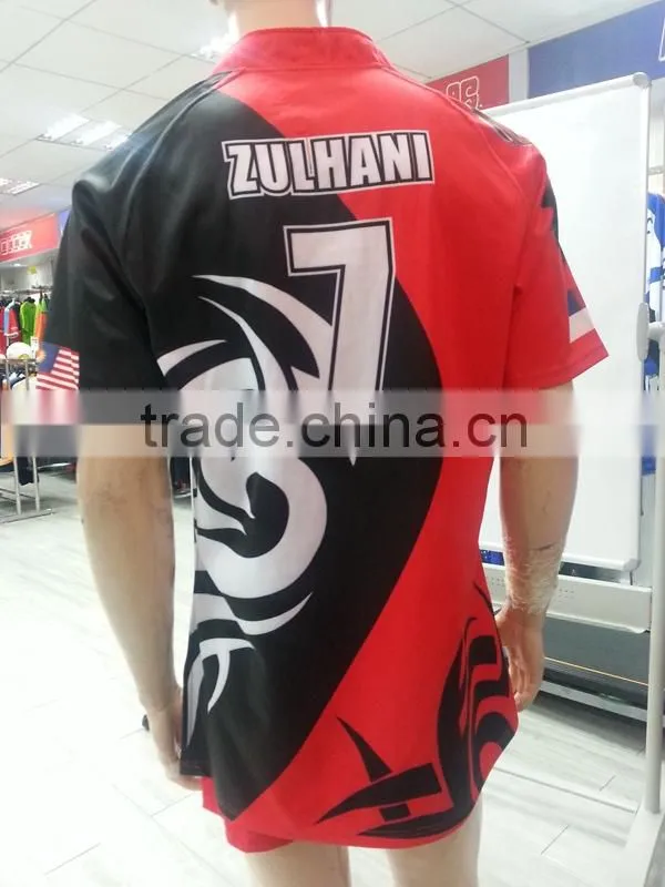 Sublimation Red Color Rugby Jersey New Style Rugby Kit Custom Rugby Uniforms Shirts