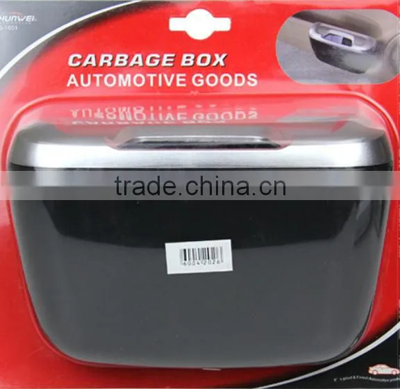 2014 hot selling all black waste bin for cars (FH-AB001)