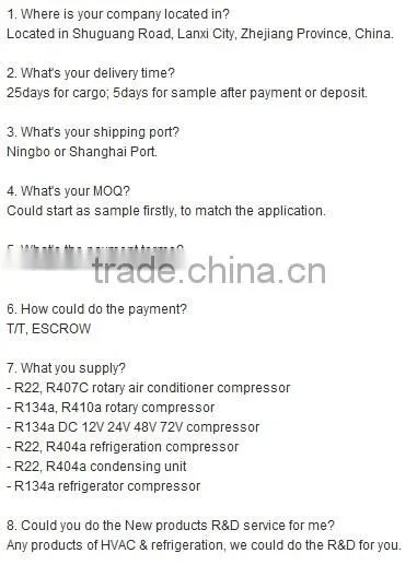 R22 R404a low temperature rotary freezing compressor for small refrigeration units for sale