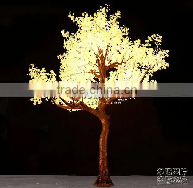 Unique 5m RGB ginkgo leaf Large projection led tree