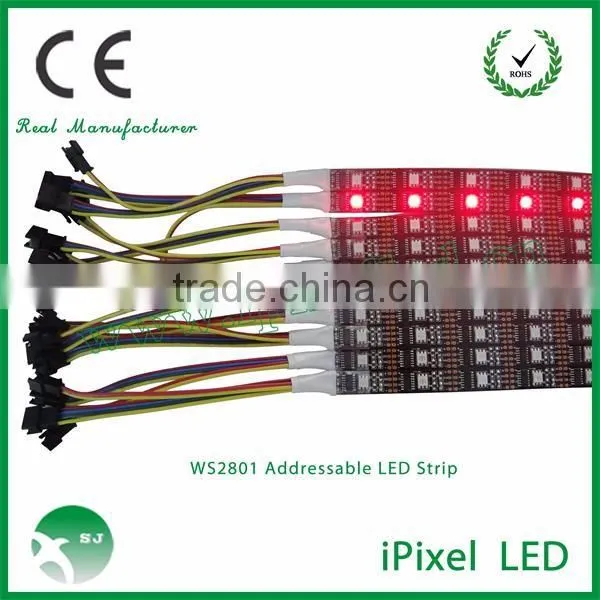 DC5V SMD5050 waterproof IP67 WS2801/32pixel RGB Addressable strip lighting