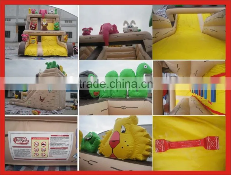 Professional Double Stitching Giant Aminal Inflatable Slide For Sale