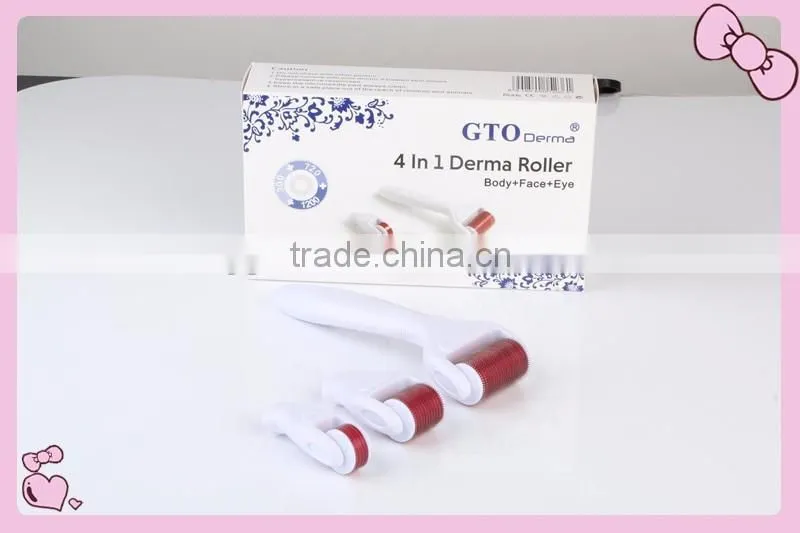 GTO derma roller titanium 4 in 1 in white color