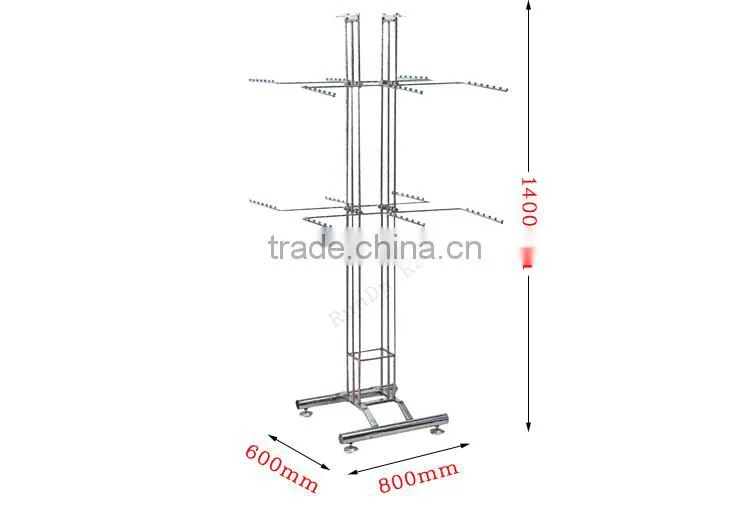 underwear hanging display rack/4 upright 3 prong underwear rack
