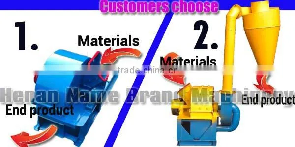 Excellent wood chips hammer mill, small wood grinder, sawdust wood crusher machine