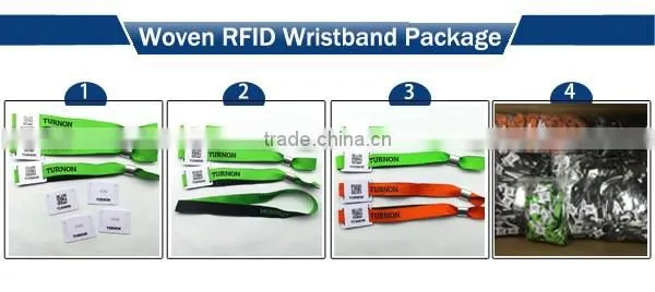 13.56MHz RFID Woven Fabric Bracelet with NTAG213 Chip