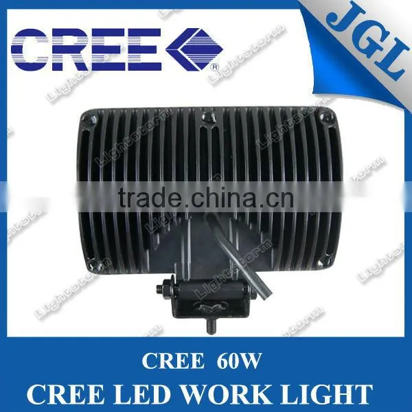 2013 New Design 7" CREE LED 6000Lumen 60w Square LED Work Light Off Road Light Fog ATV truck 4WD With CE/ RoHS certification