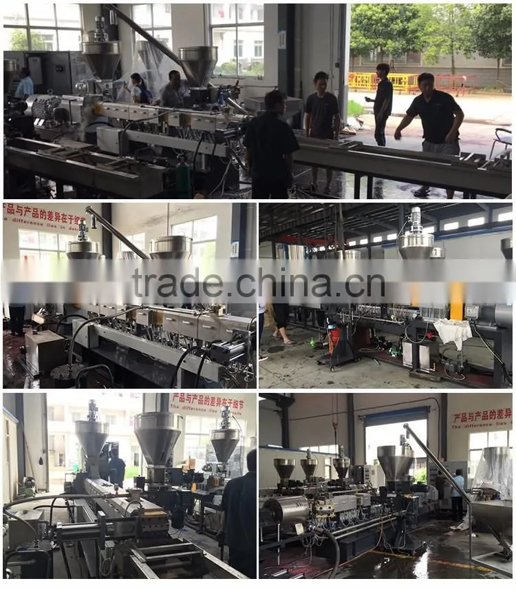 OEM masterbatch plastic granules pellet Butyl Rubber Pelletizing Twin Screw Extruder Machine