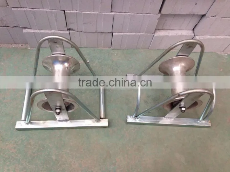 Straight Line Cable Roller Cable Laying Roller With Aluminum Wheel Galvanized