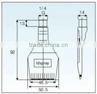 SS PP FLEXIBLE TUBE F757 1/4 BSPT ALUM OR F727F ABS WINDJET AIR NOZZLE