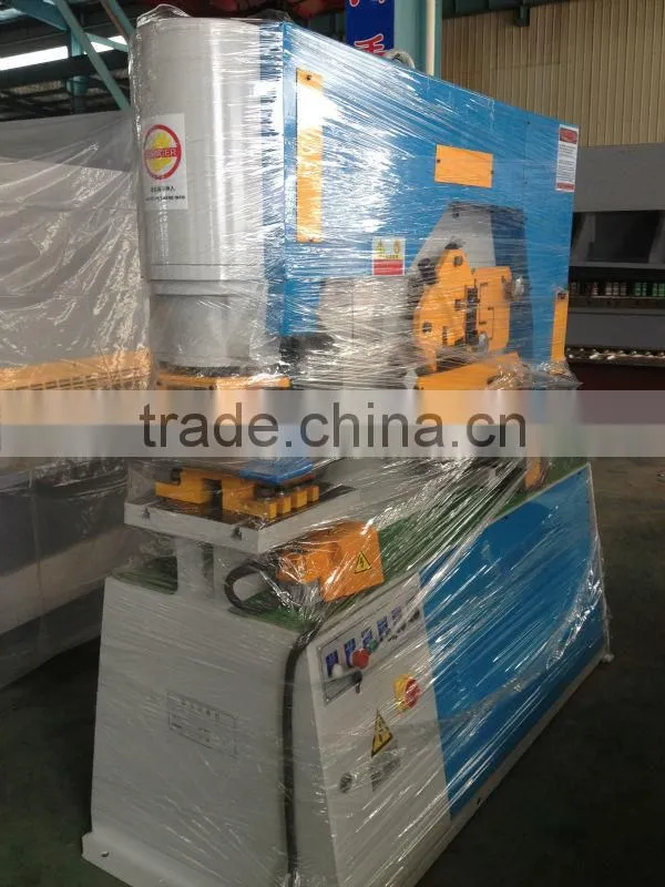 Hydraulic ironworker for angle bending /press brake/flat-bar shear/angle miter shear/Q35Y multi-functuion hydraulic ironworker