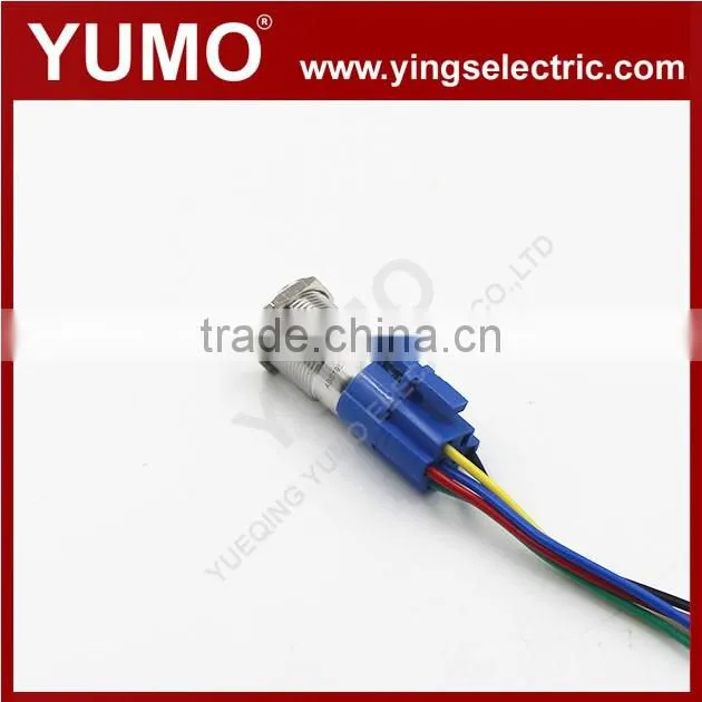ABS19S-P11-E 19mm ring LED lamp green metal push button