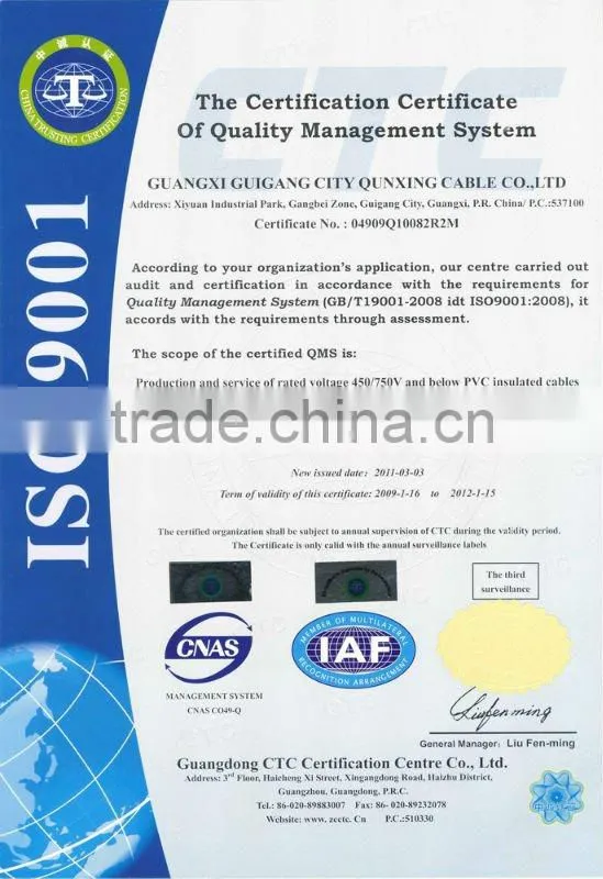 2 cores electric wire