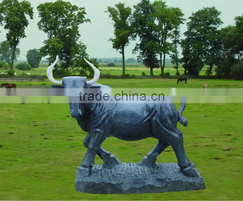 Decorative Black Bull Statue