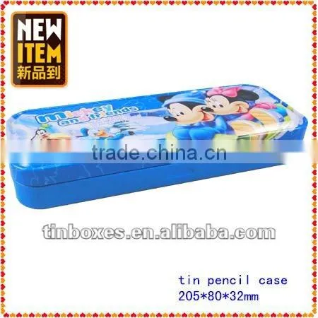 pro-environment double-deck tin pencil box.pencil tin box,pencil box