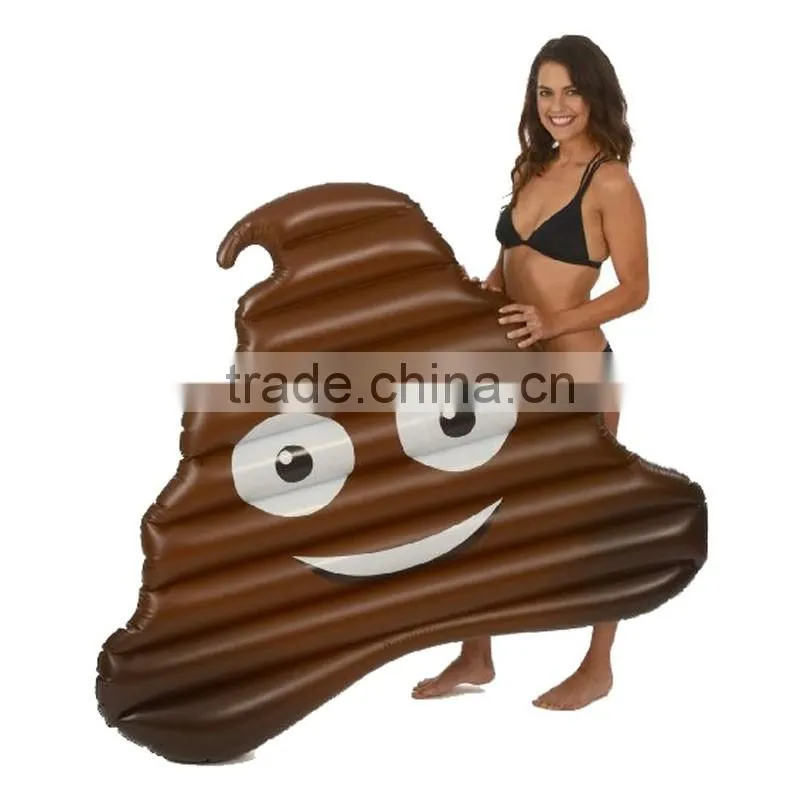 2016 New Custom Emoji Inflatable Beach Plastic Pool Float
