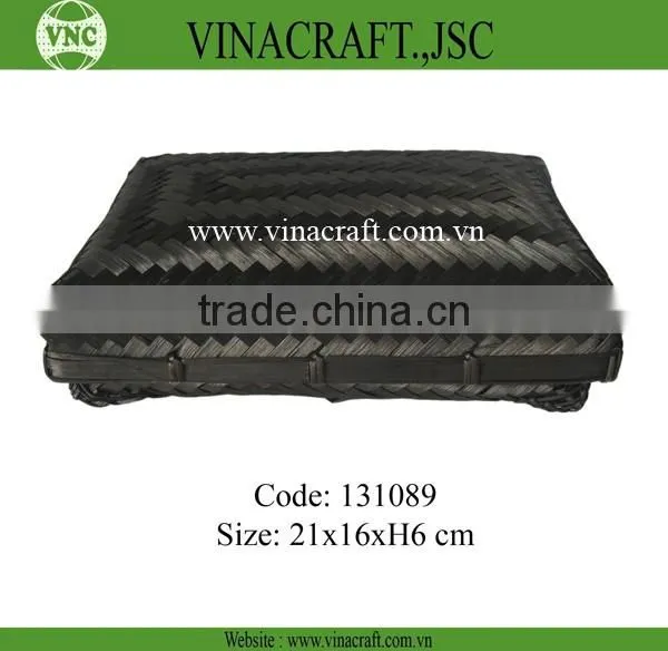 Decorative bamboo box set of 2
