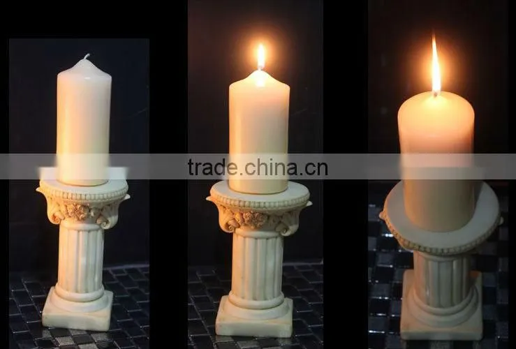 Resin vintage wedding decoration shabby chic pillar candle holders