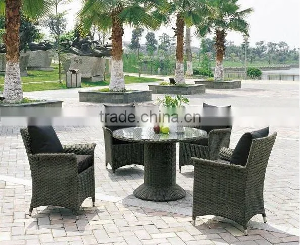 High quality outdoor garden furniture outside black wicker table