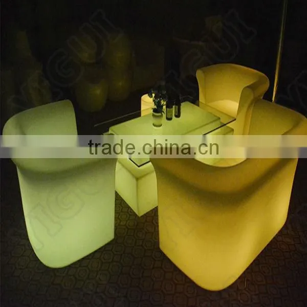 Plastic Material and Commercial Furniture General Use glowing dining tables