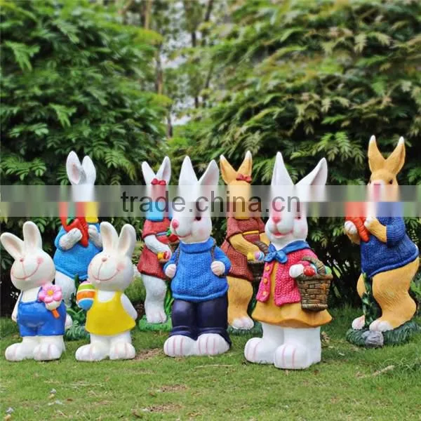 Custom home and garden rabbit garden statues