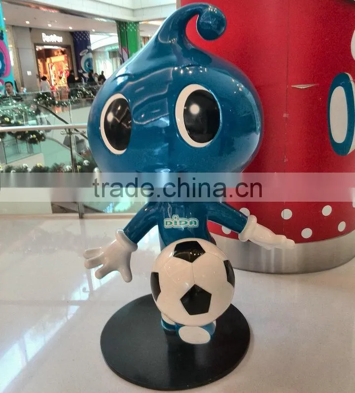 Football man cartoon figure mascot for shopping mall