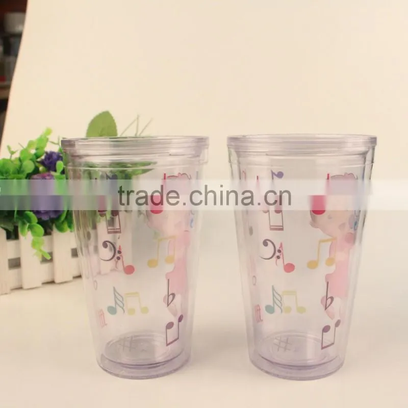 drinkware gift acrylic cup with insert 16 oz for promotional