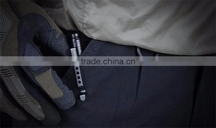 Self defense device in a tactical protecting pen and anti-theft device with anodizing treatment