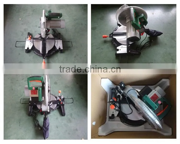 electric compound mitre saw with sliding rod