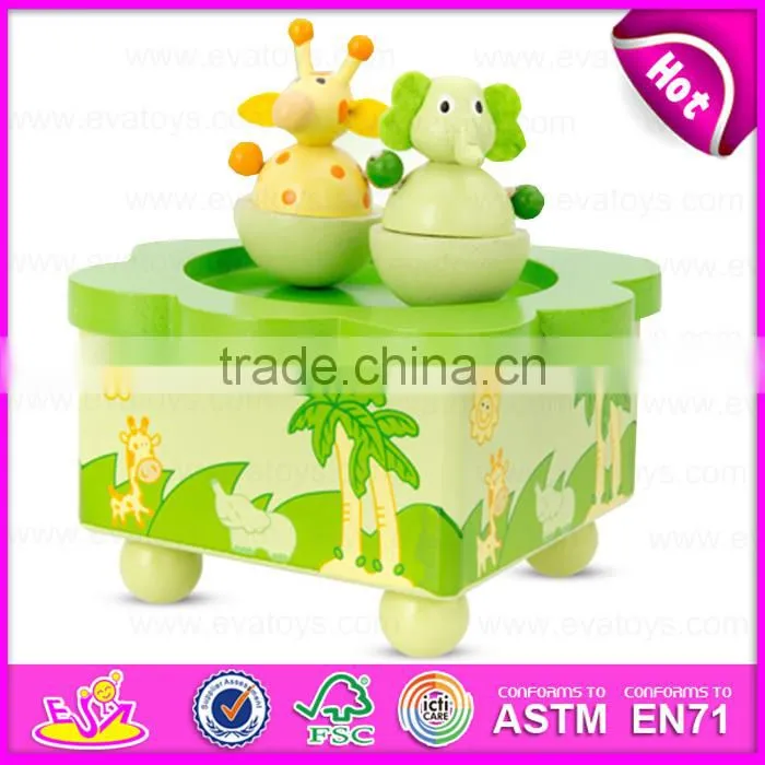 2015 Wooden instruments merry-go-round music box for gifts and home decoration W07B028-S