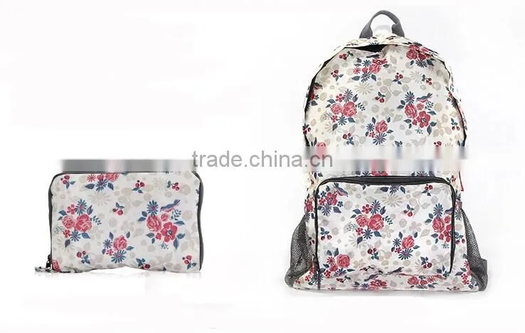Colorful polka dots folding school bag