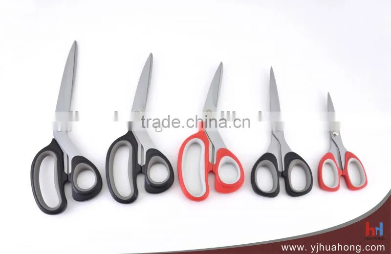Soft grip handle stainless steel household scissors,office scissors (HC-66)