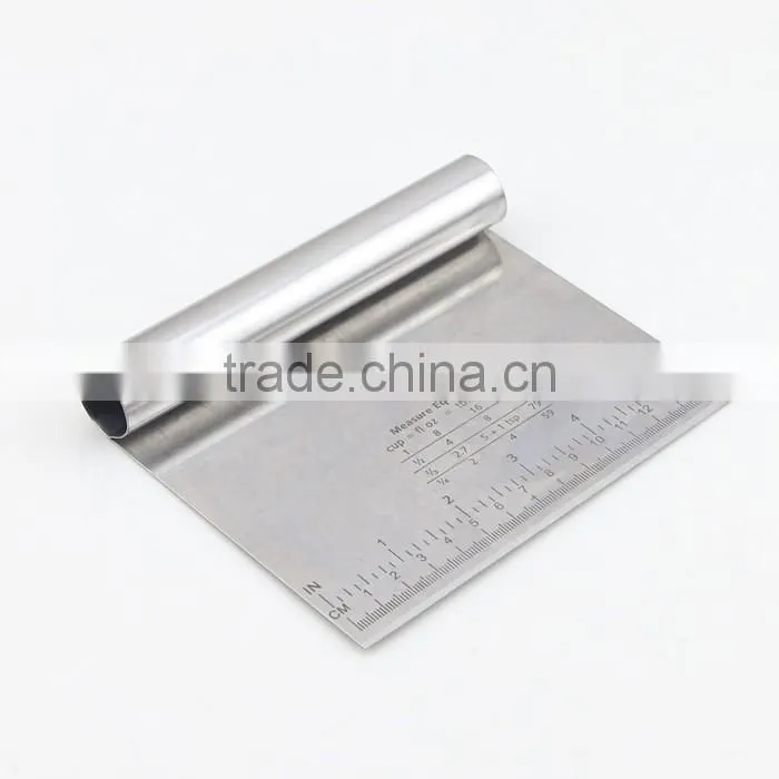 Hot Sale Stainless Steel Polished Dough Cutter Chopper Multipurpose Scraper Kitchen Tool