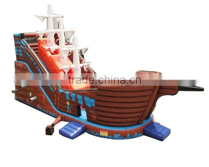 New design pirate ship inflatable slide with factory lower price