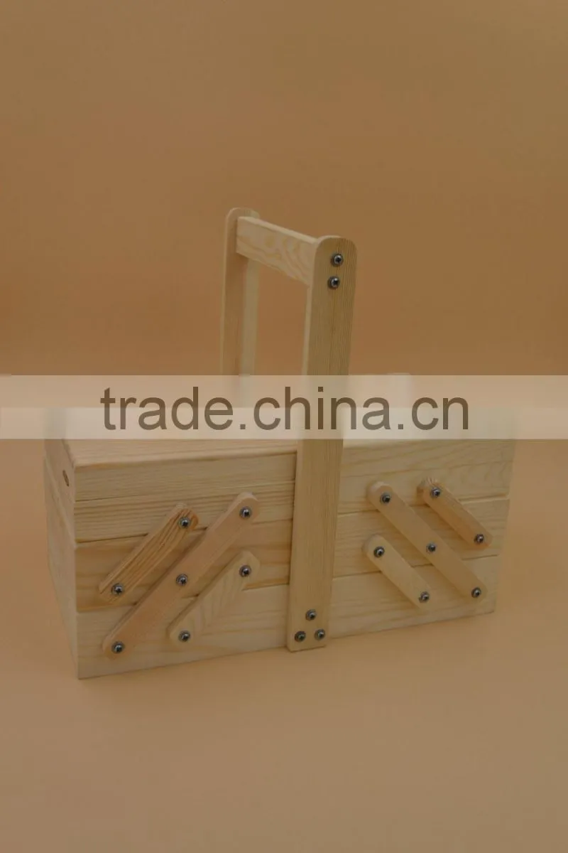 Unfinished Wooden Sewing Box