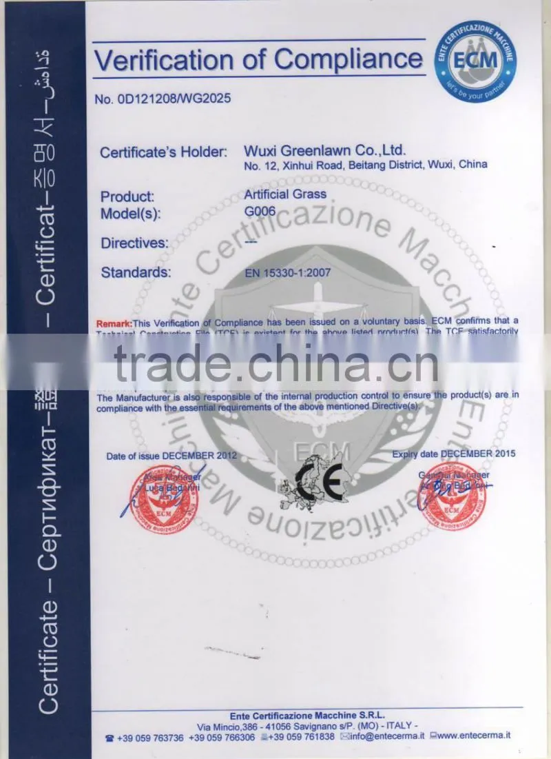 china manufacture USA plastic artificial grass