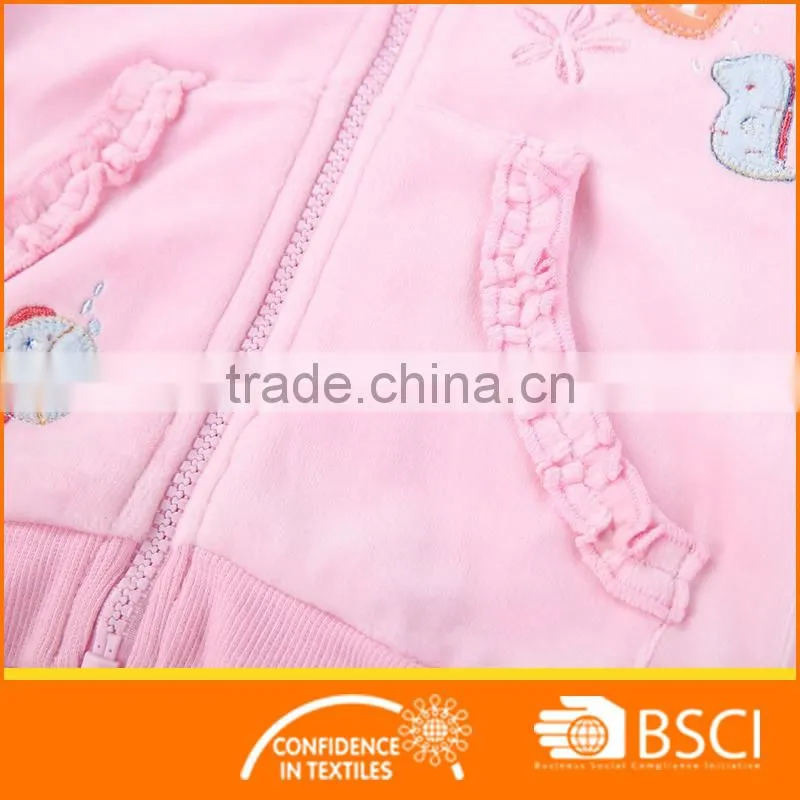 Nice Toddler Pink With Hood And Applique Jacket