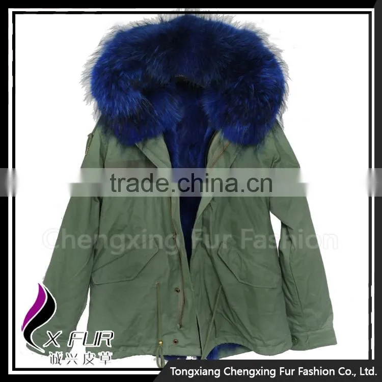 CX-G-P-05G Wholesale Parka Coat Genuine Fox Fur Girls Clothes