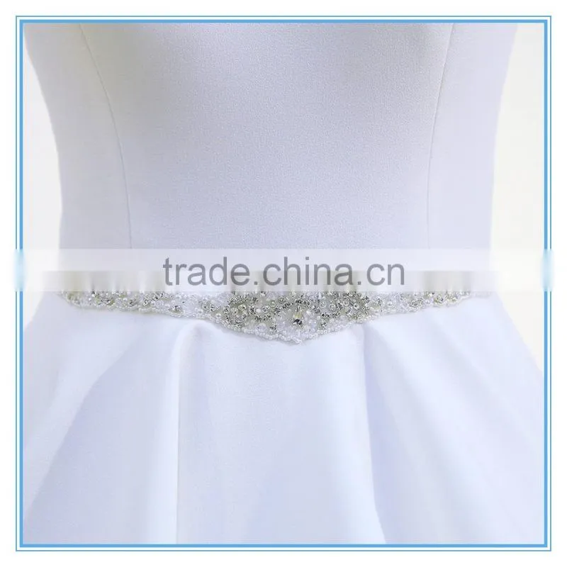 Elegant vintage handmade appliqued wedding dress ball gown beading