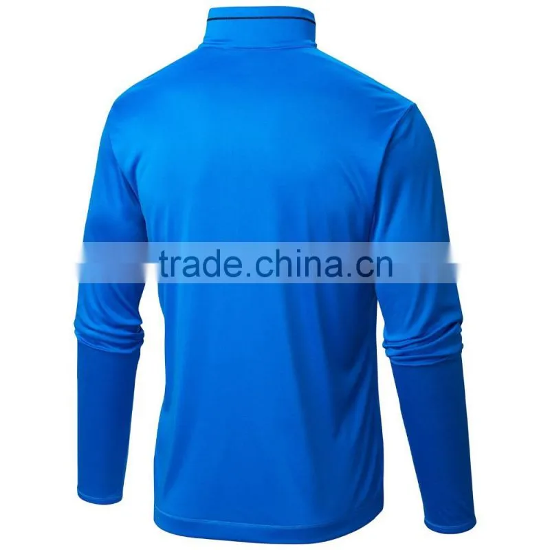 comfortable zipper collar moisture man sports t-shirt