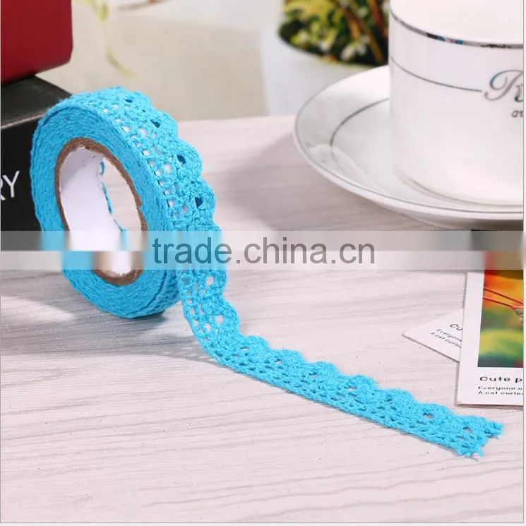 1.6cm*1m cotton lace decorative washi tapes for diy