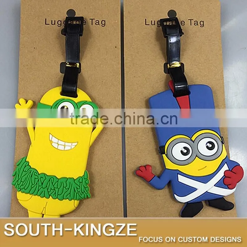 Buy from China fancy design colored mini despicable me luggage tag