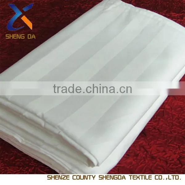 60s 300T 3cm satin stripe white 100% cotton fabric