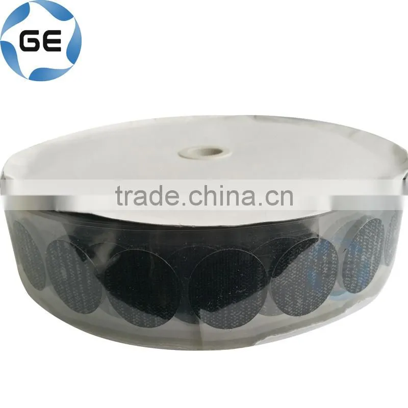 Quality Self-Adhesive Nylon Hook and Loop Dots with Silicone Paper Customized Round Sticky Hookloop Dot with Back Hot Melt Glue