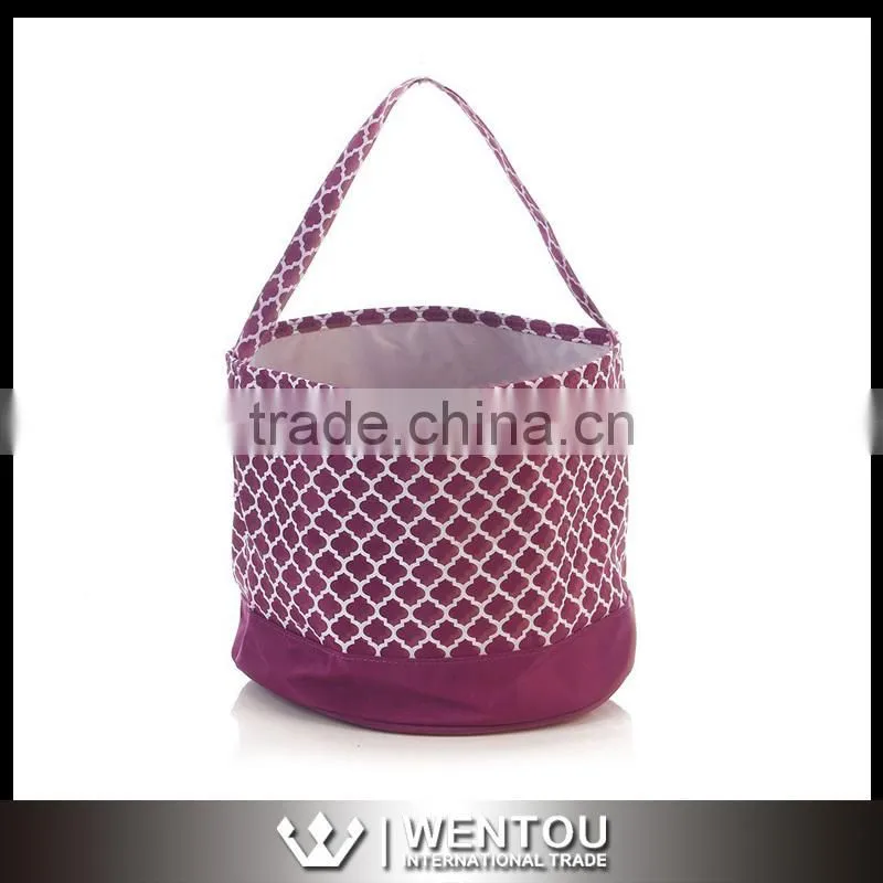 Wholesale Monogram Quatrefoil Easter Buckets