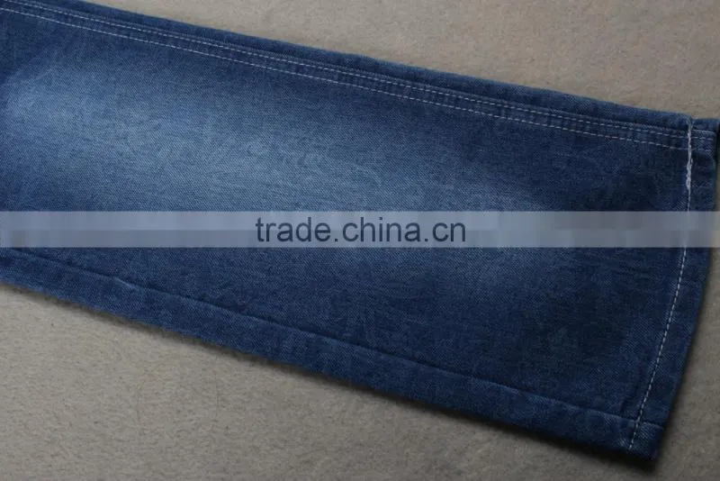 China stocklot cotton poly stretch denim fabric for jeans garments
