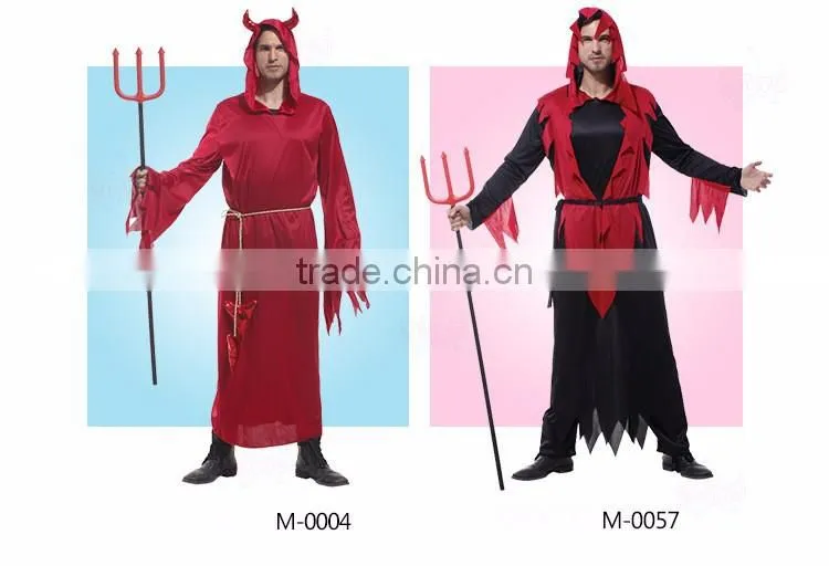 New fashion fancy red color party halloween costumes with horns