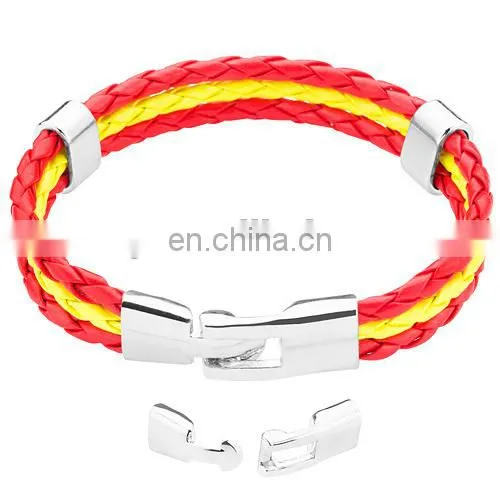 PU Leather Surfer Bracelet Country Flag Bracelet